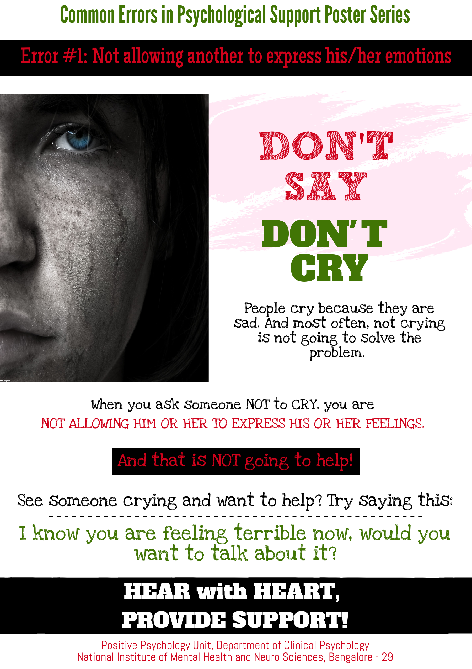 Dont  say dont cry